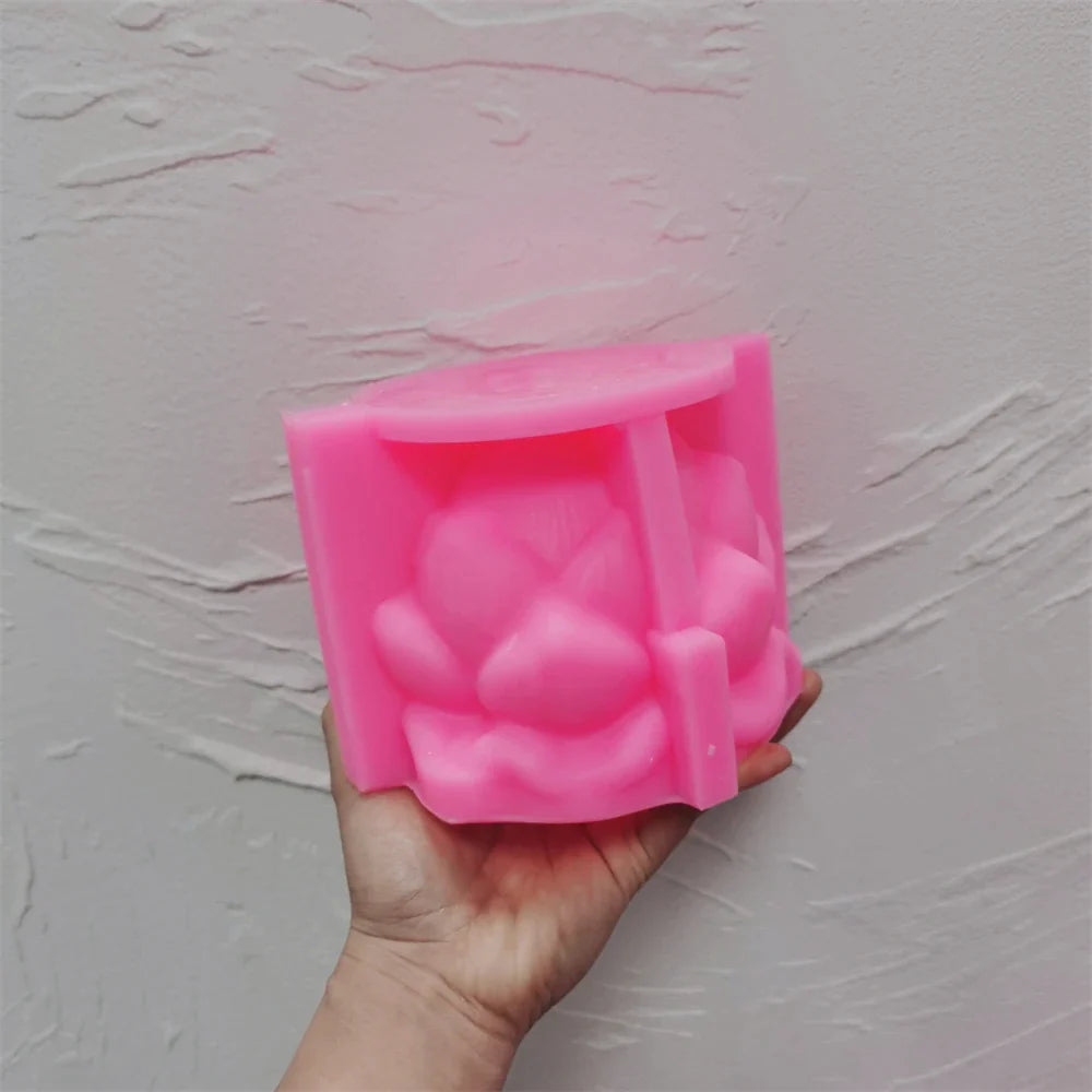 Lotus Bloom Flower Candle Molds