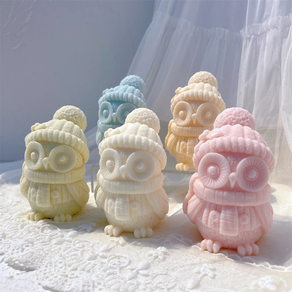 Christmas Owl Candle Mold