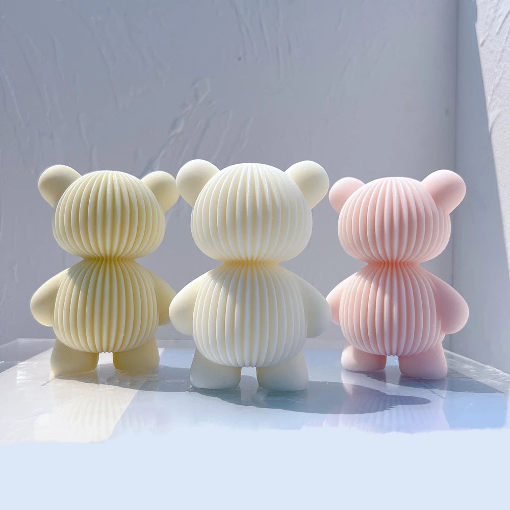 Ribbed Bear & Rabbit Candle Mold