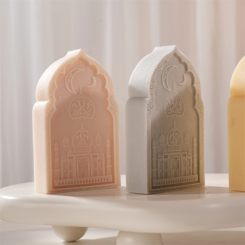 Mubarak Ramadan Candle Mold – Arch Door Silicone Mold