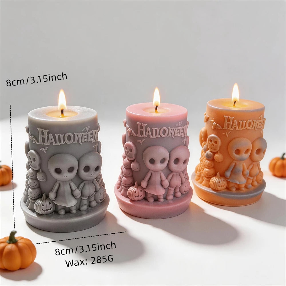 Pumpkin Ghost Pillar Candle Mold β DIY Halloween Fun