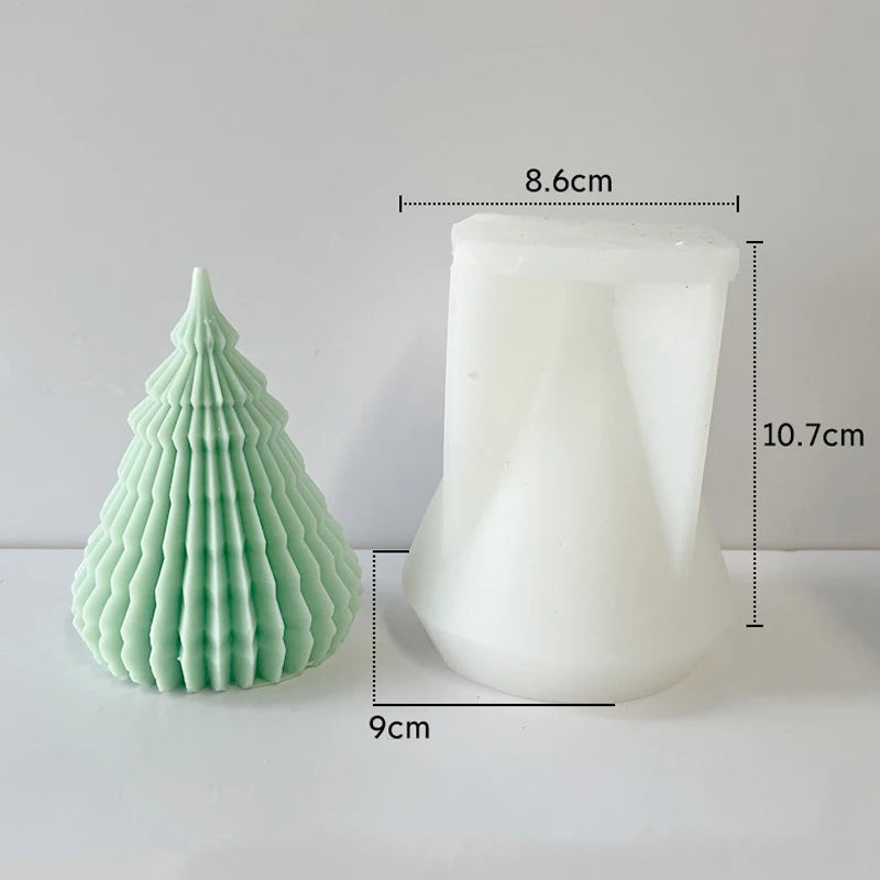 4-Layer Christmas Tree Silicone Candle