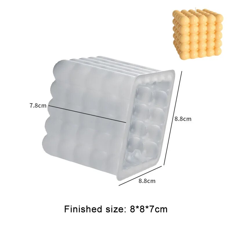 Multi Size Bubble Cube Candle Mold