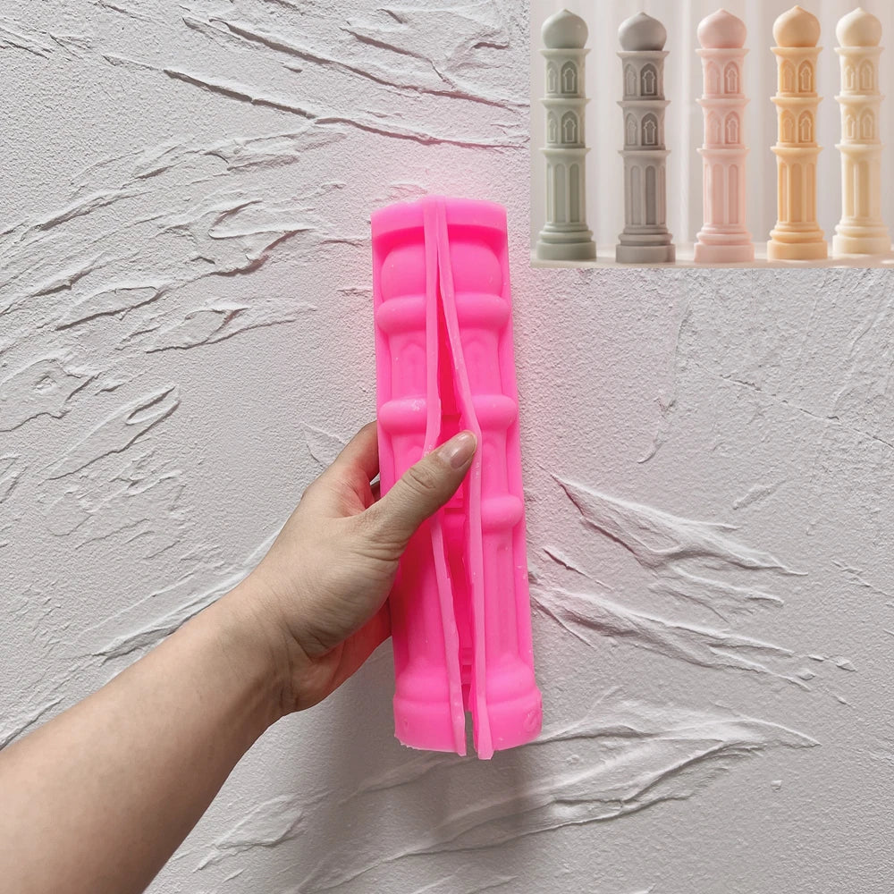 Ramadan Kareem Pillar Silicone Candle Mold
