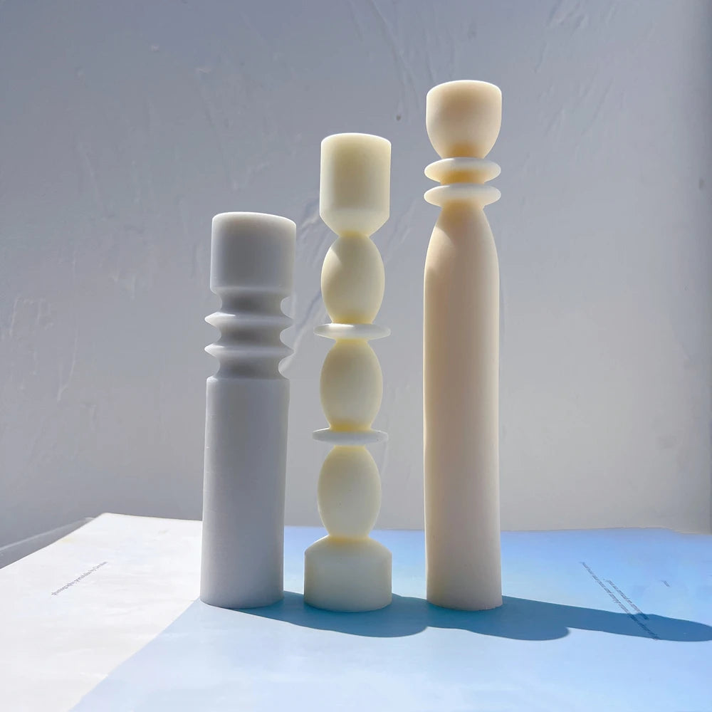 3 Shapes Taper Candle Mold