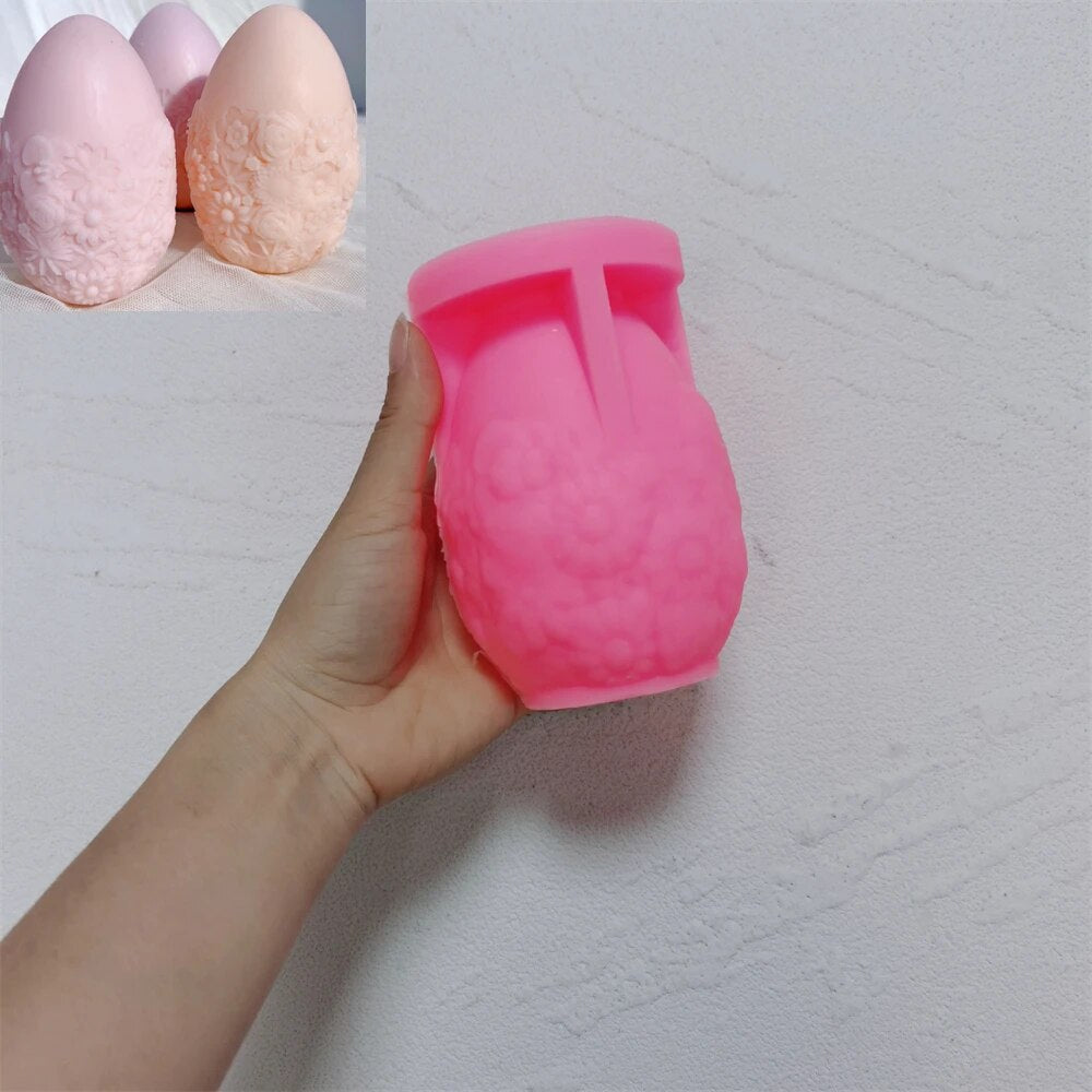 Floral Butterfly Egg Candle Mold