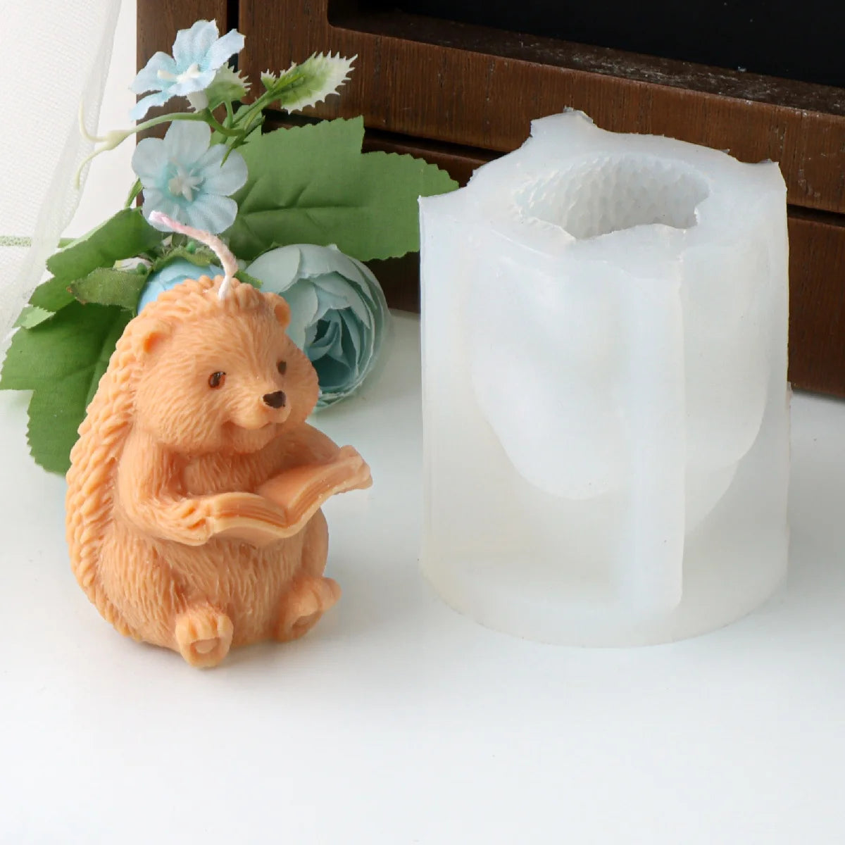 Cute Hedgehog Candle Mold