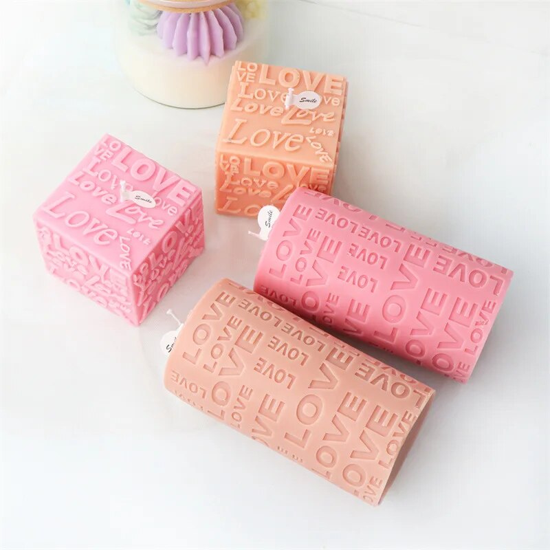 LOVE Cube & Cylindrical Candles Mold
