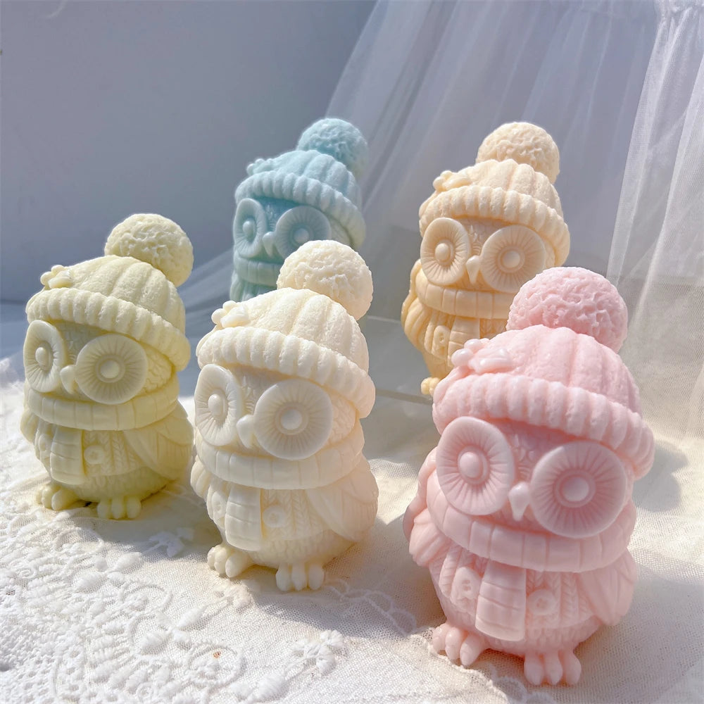 Christmas Owl Candle Mold