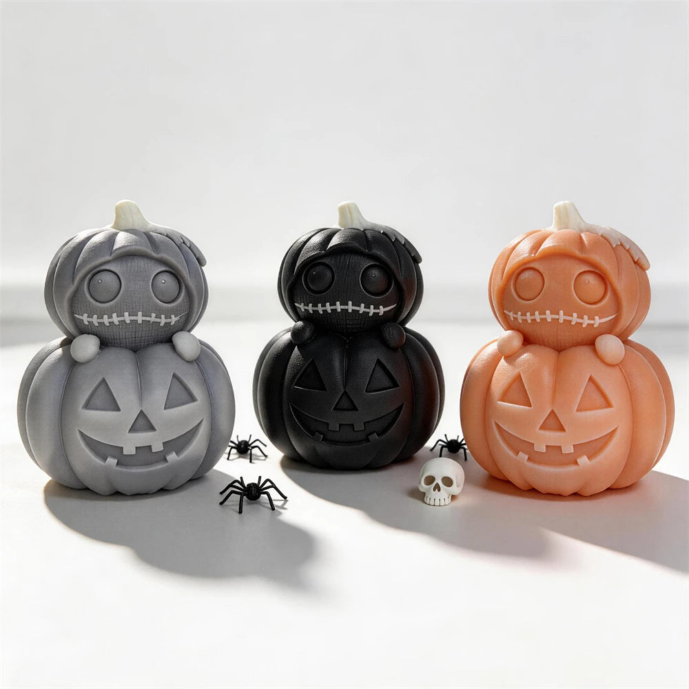 Stacked Pumpkin Silicone Candle Mold for Halloween