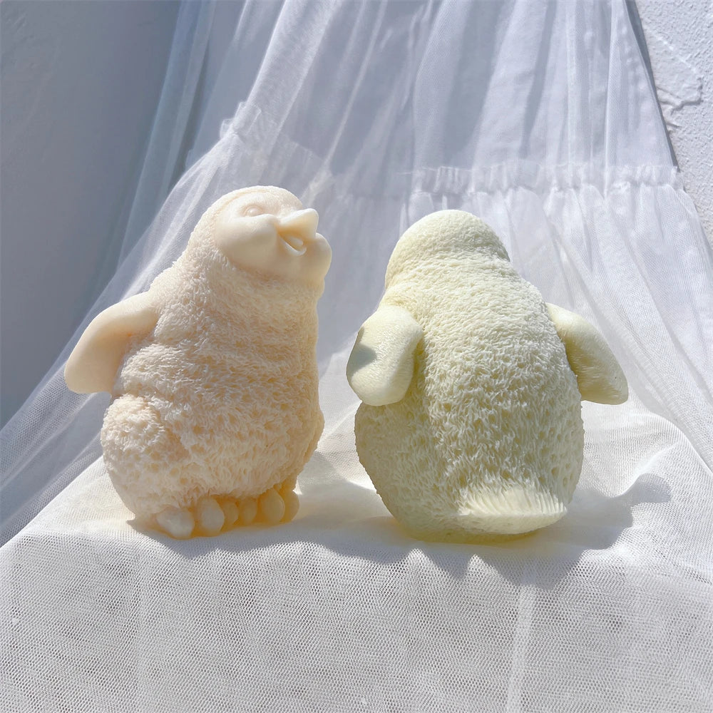 Cute Penguin Statue Candle Mold