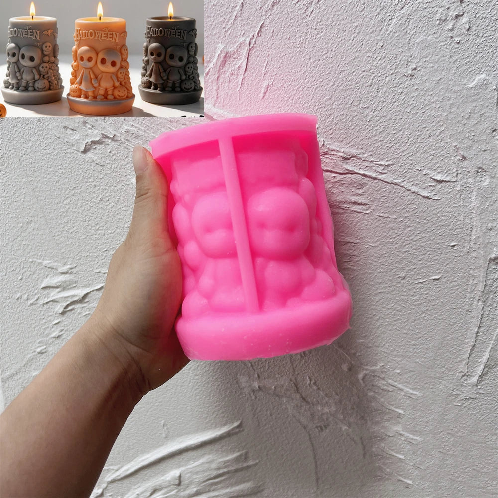 Pumpkin Ghost Pillar Candle Mold β DIY Halloween Fun