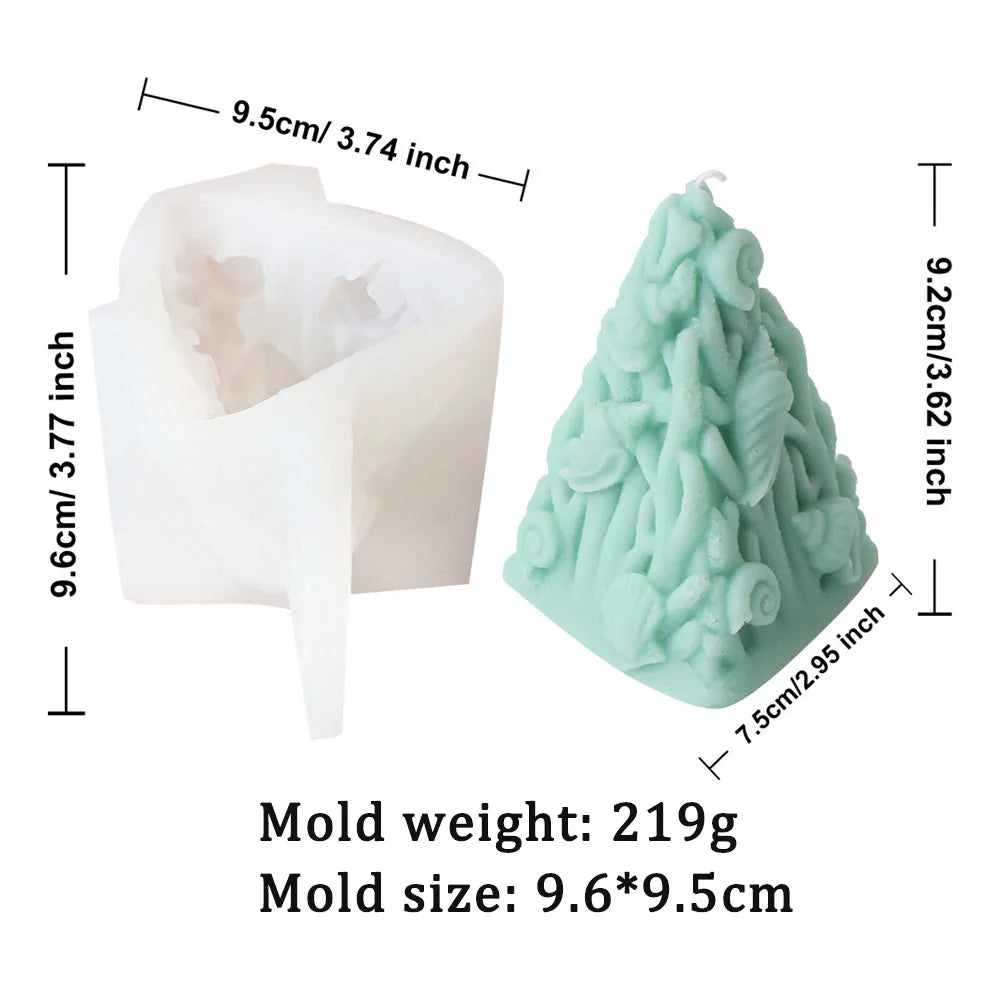 Coral Pillar Candle Silicone Mold