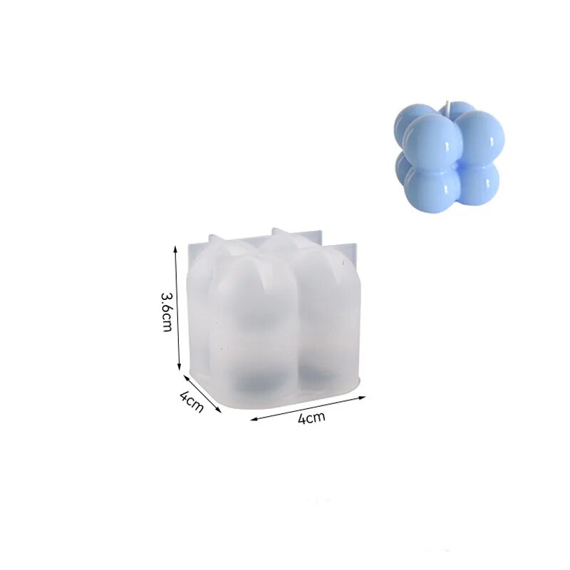 Multi Size Bubble Cube Candle Mold