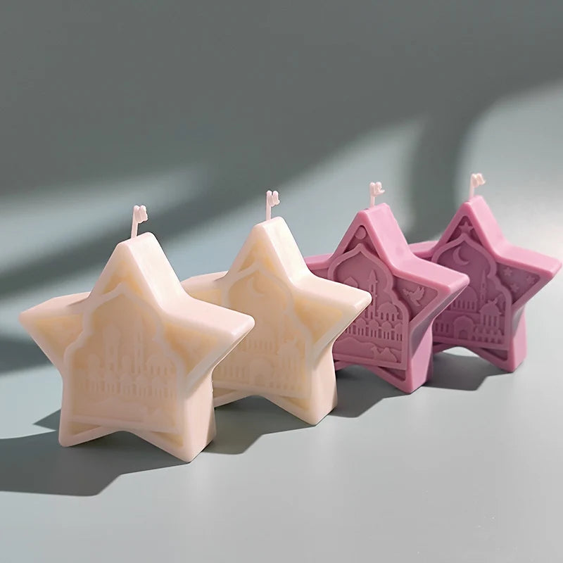 Five-Pointed Star Relief Candle Mold
