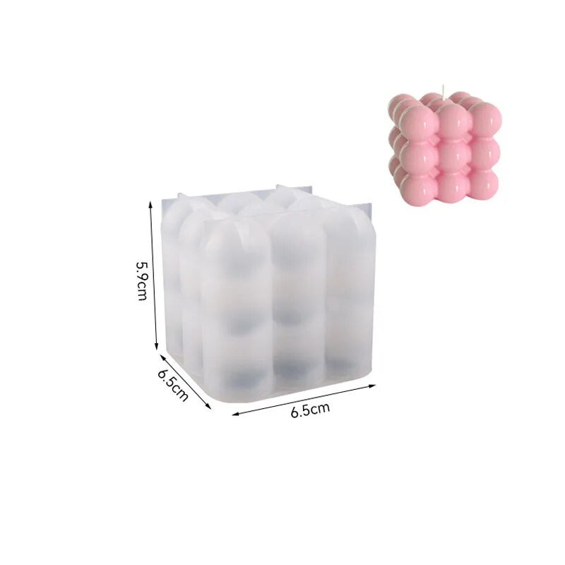 Multi Size Bubble Cube Candle Mold