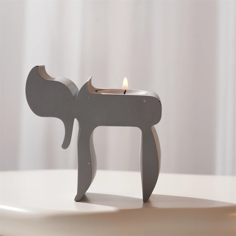 Chai Shabbat Candle Holder Silicone Mold