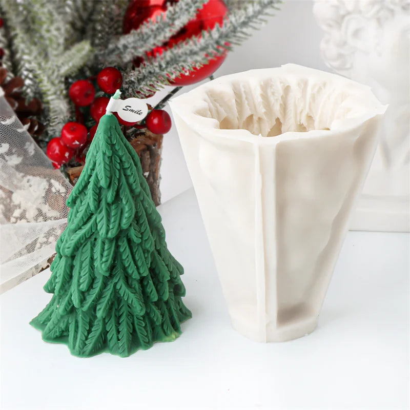 Enchanted Forest Christmas Tree Candle Molds