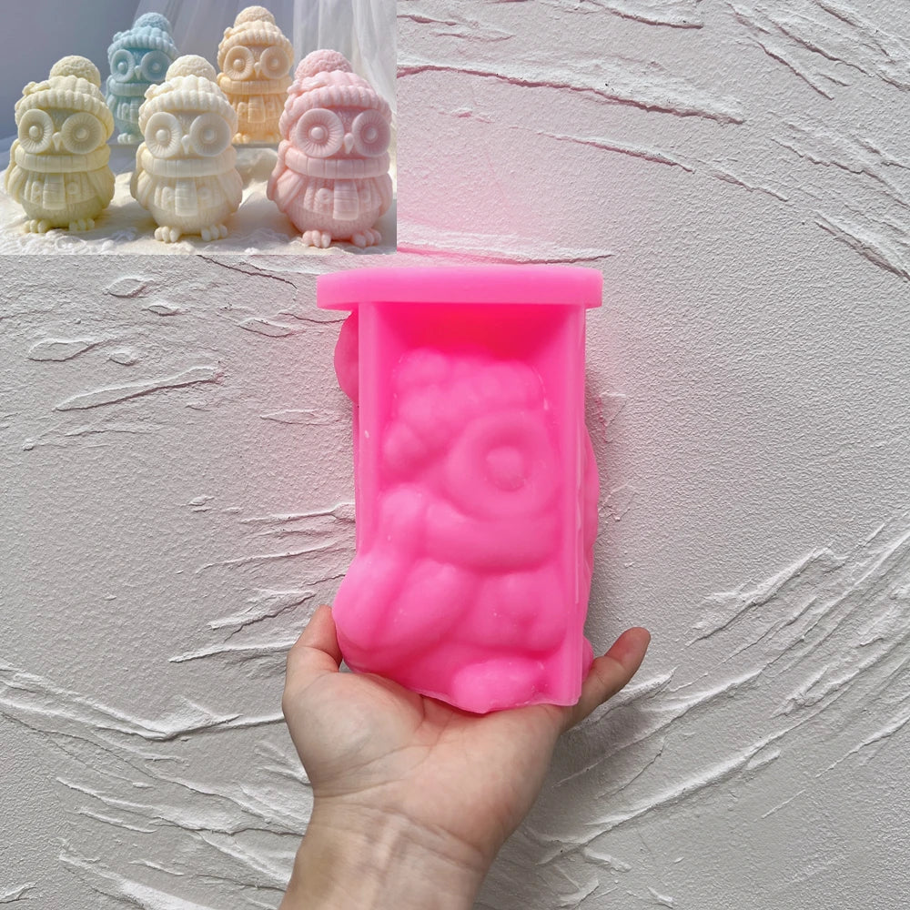 Christmas Owl Candle Mold