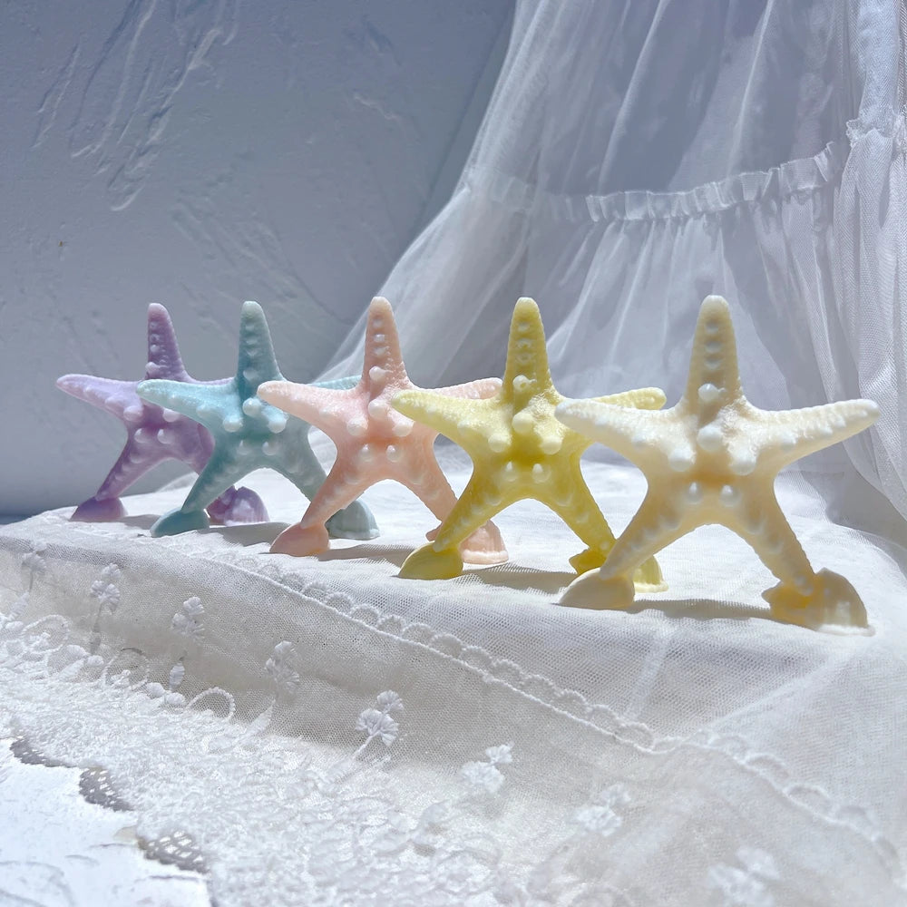 Starfish & Seashells Silicone Candle Mold – Coastal Theme Wax Mold