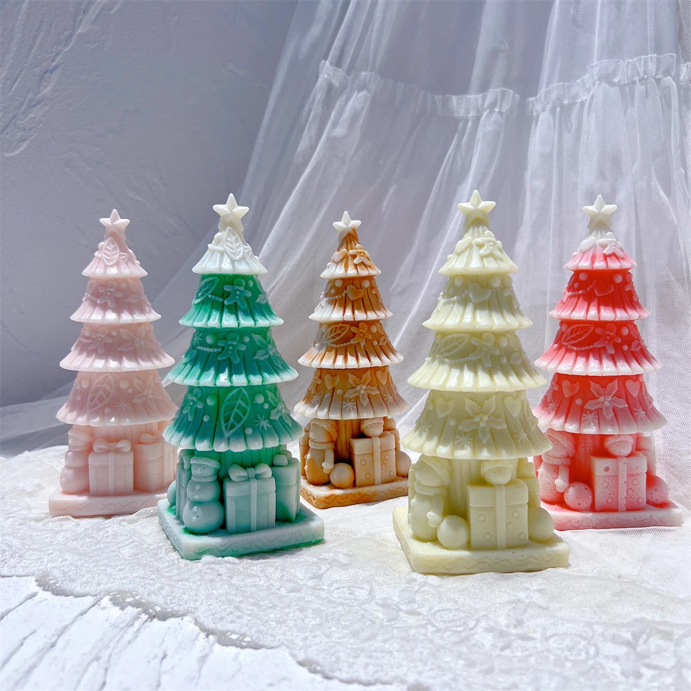 Christmas Holiday Tree Silicone Candle Mold