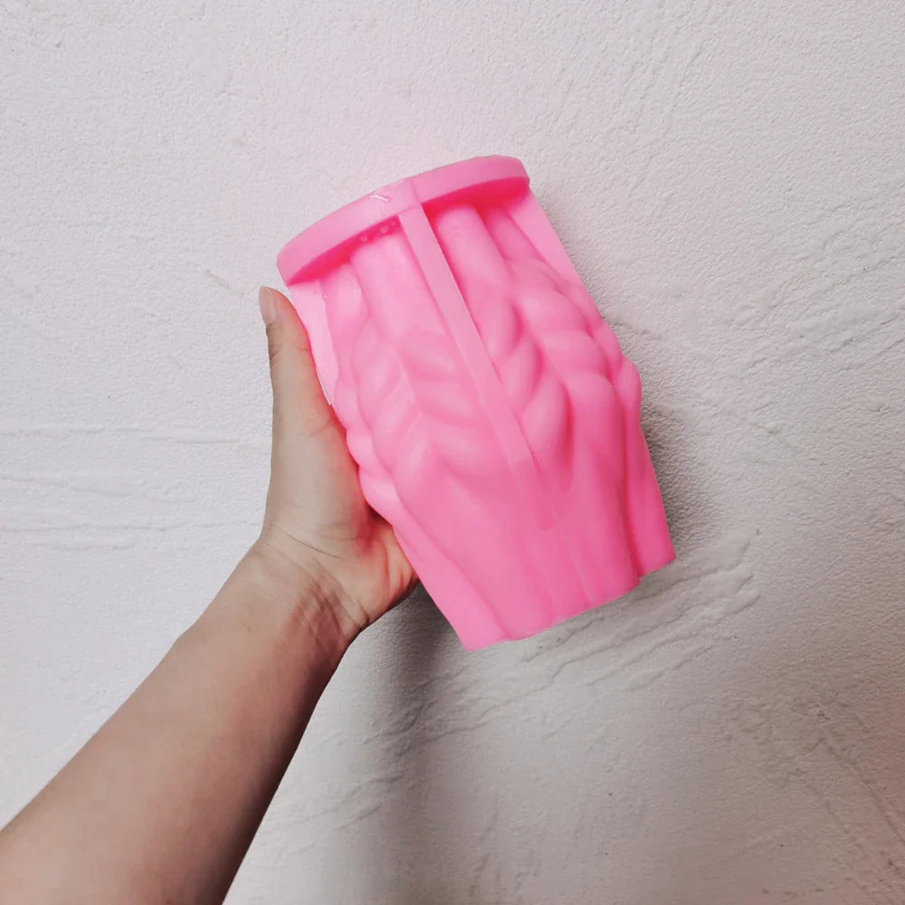 Geometric Wave Twirl Silicone Candle Mold