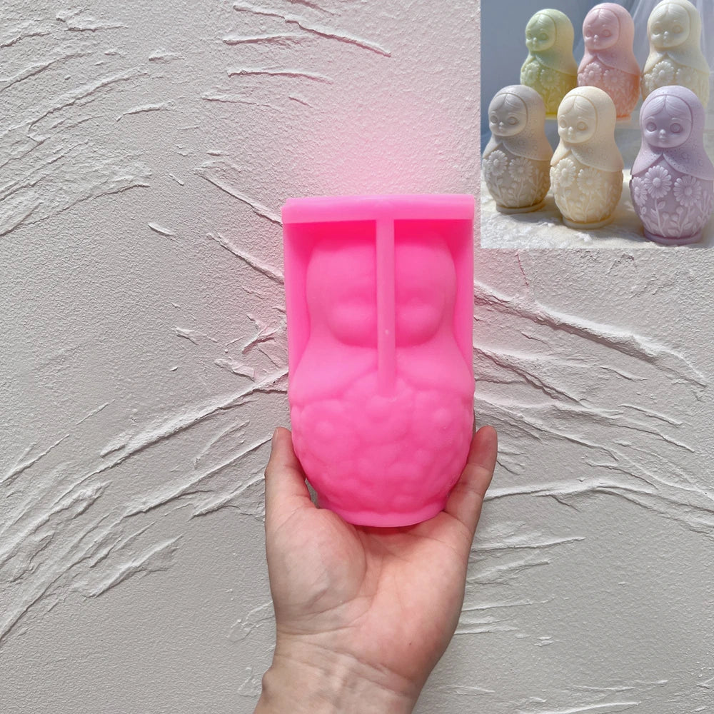 Matryoshka Russian Doll Silicone Candle Mold