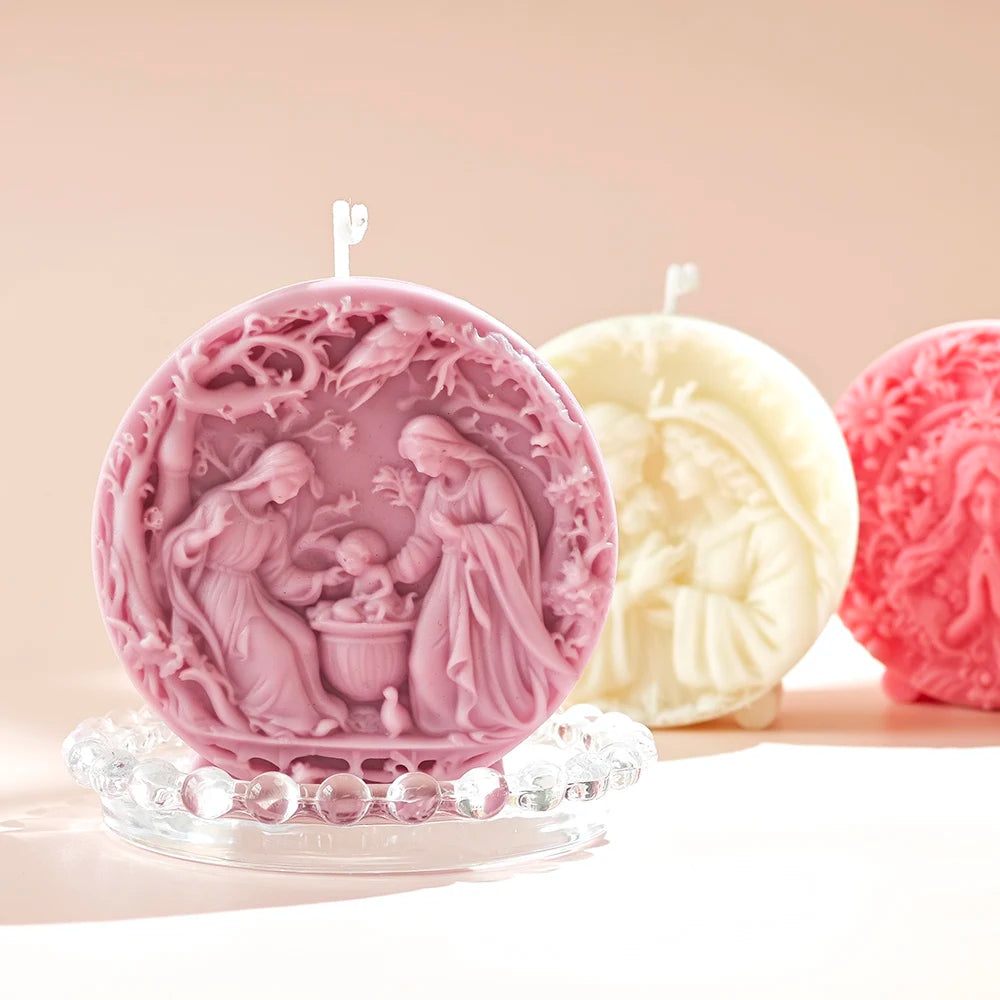 Praying Madonna and Jesus Family Candle Mold
