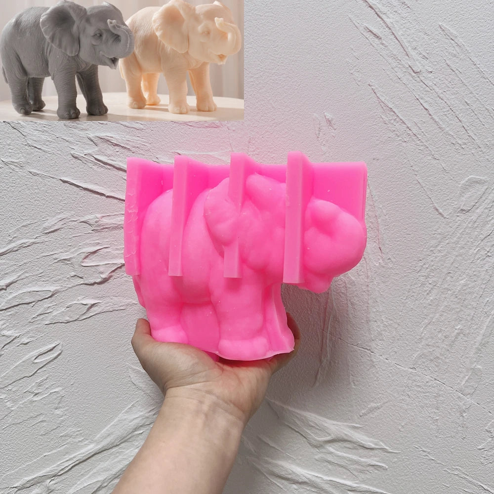 Walking Elephant Candle Mold