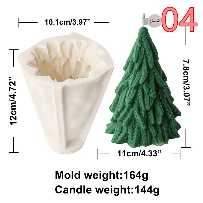 Enchanted Forest Christmas Tree Candle Molds