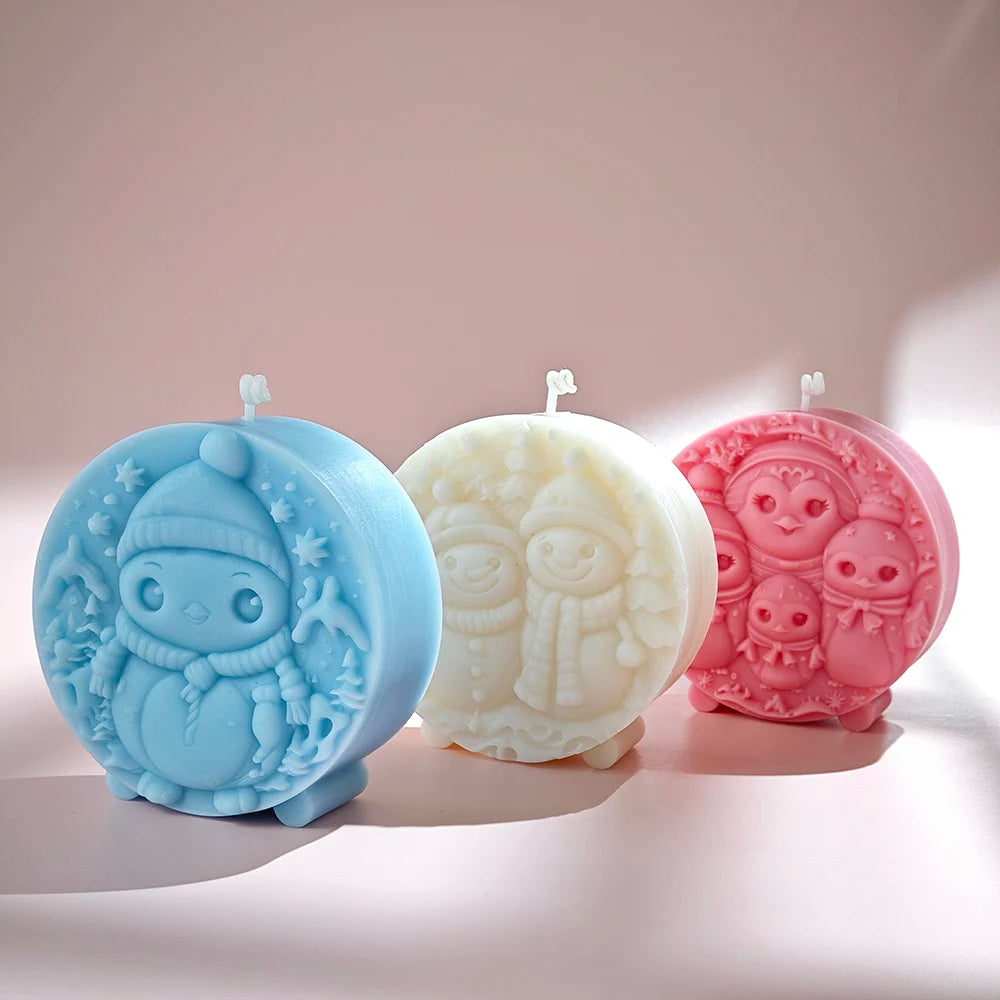 Christmas Snowman Candle Mold