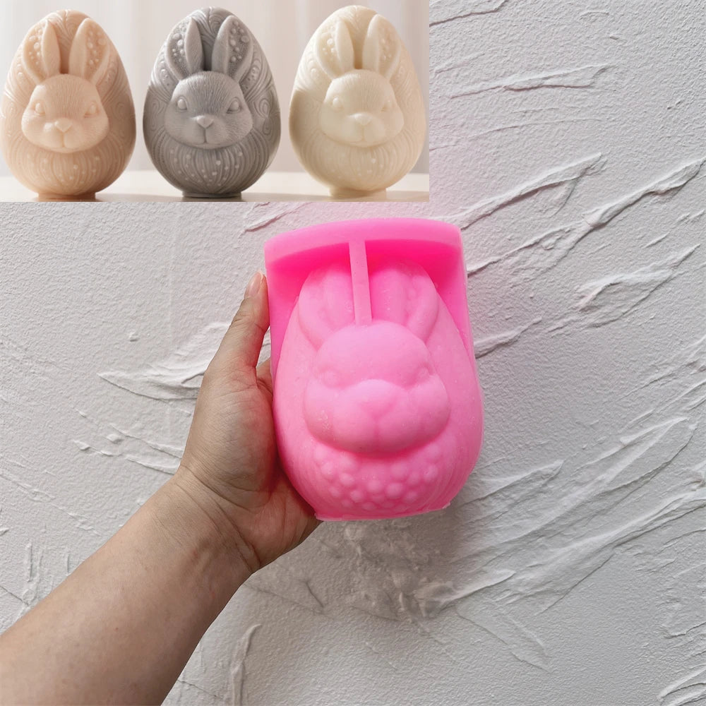 Easter Egg Rabbit Candle Silicone Mold DIY Craft