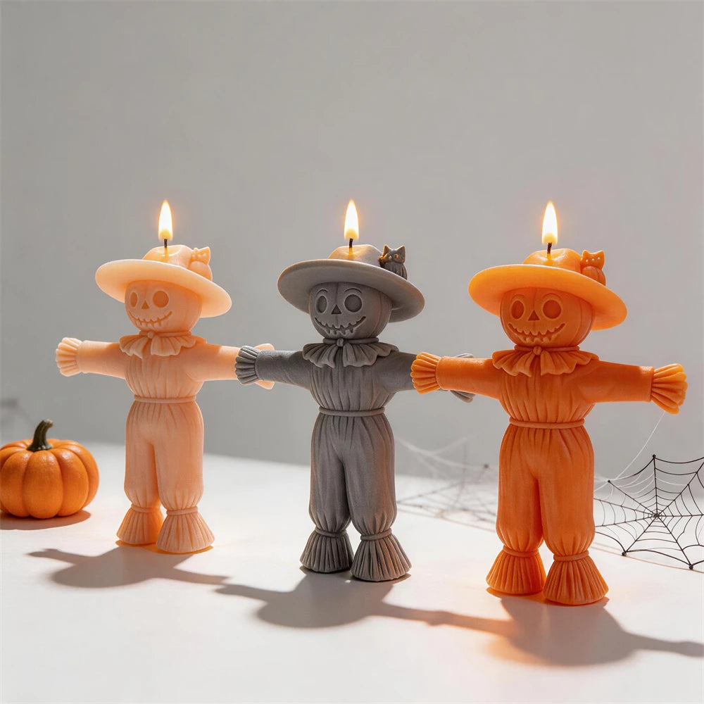 Halloween Scarecrow Silicone Candle Mold for Seasonal Decor