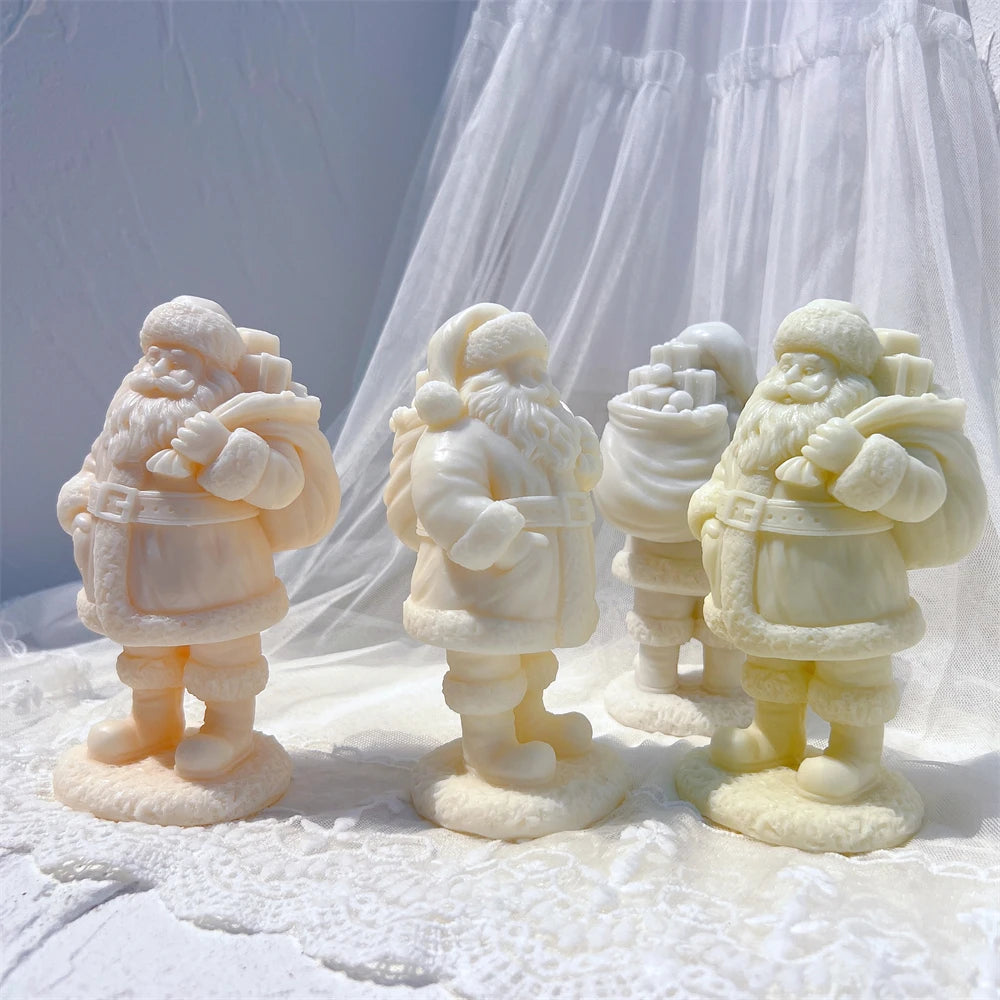 Standing Santa Claus Candle Silicone Mold