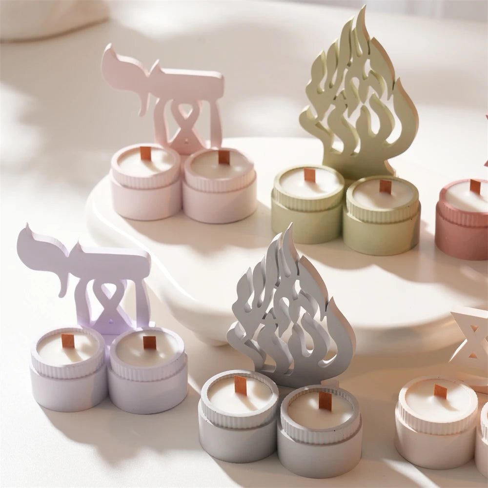 Shabbat Chai Concrete Candle Vessel Silicone Mold
