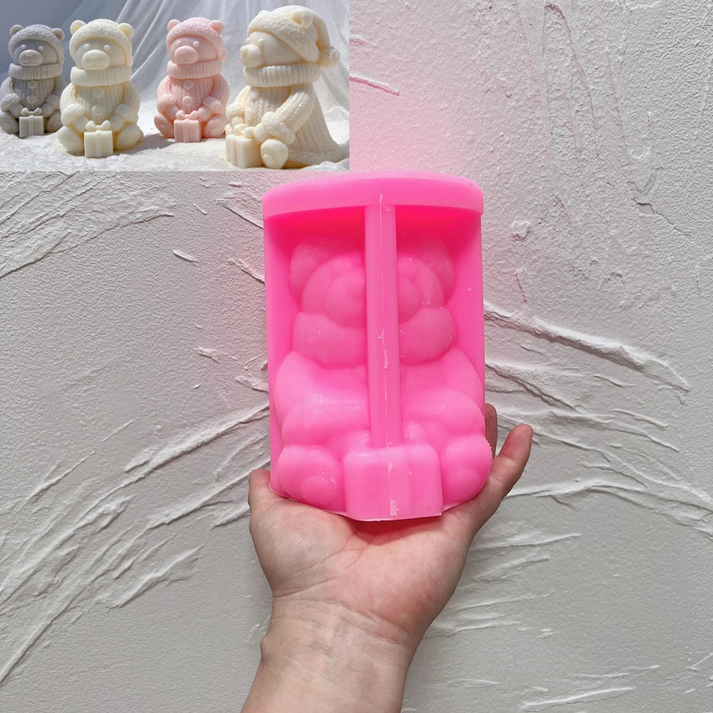Cute Bear Silicone Candle Mold