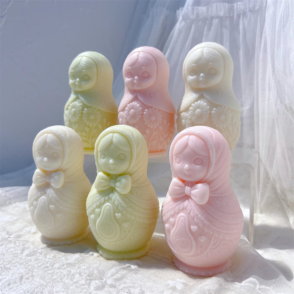Matryoshka Russian Doll Silicone Candle Mold