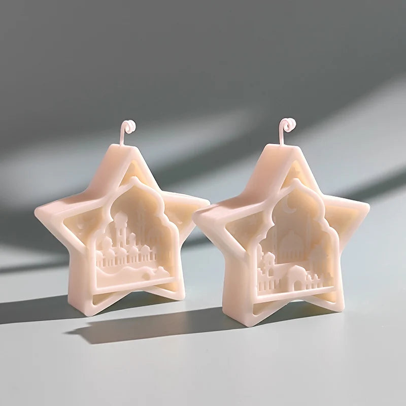 Five-Pointed Star Relief Candle Mold