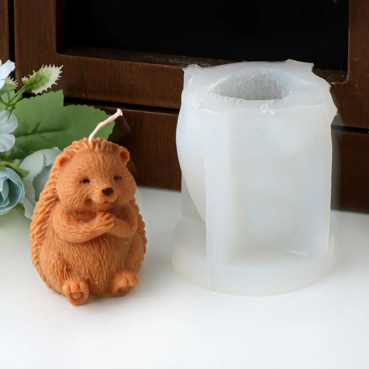 Cute Hedgehog Candle Mold