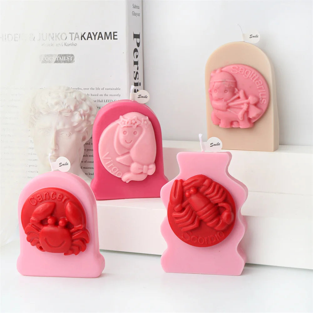Astrology Art Craft DIY 12 Constellation Silicone Candle Molds