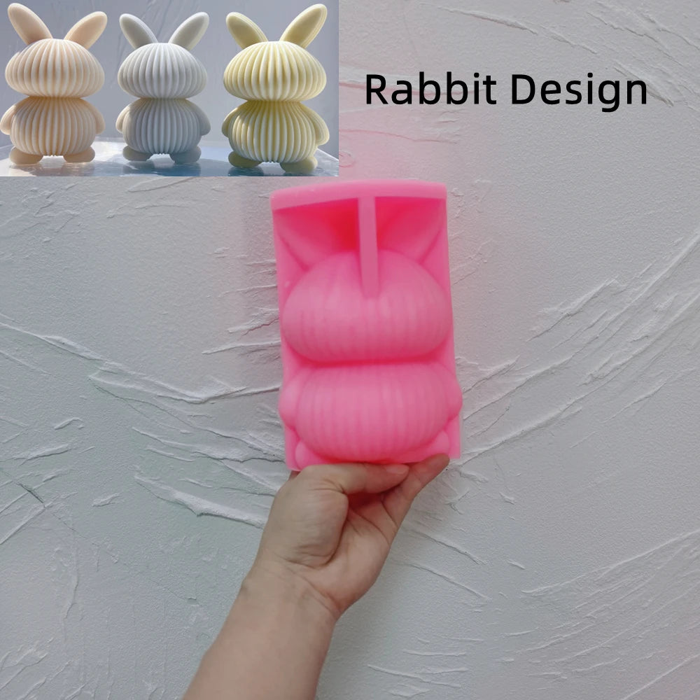 Ribbed Rabbit Candle Mold