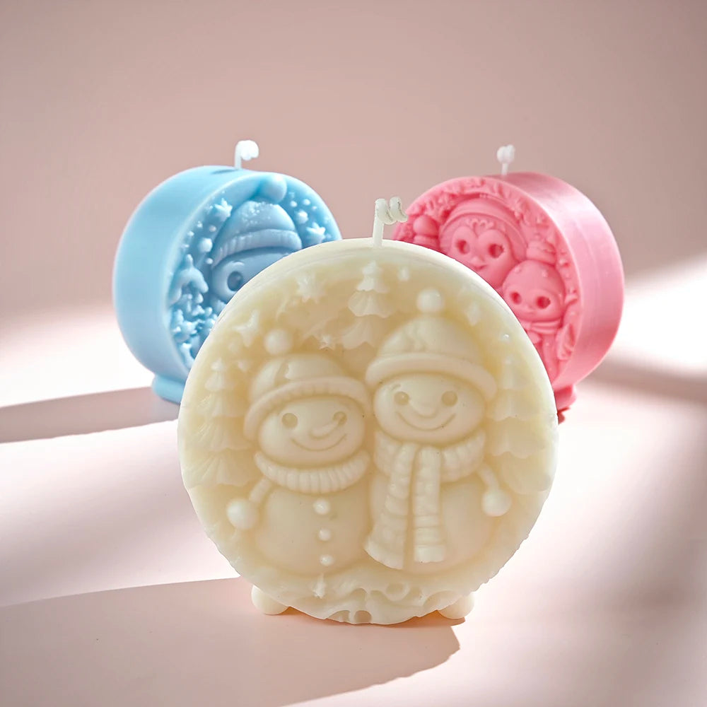 Christmas Snowman Candle Mold