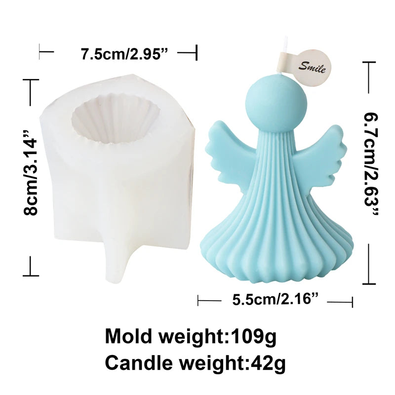 3D Angel Wings Candle Molds