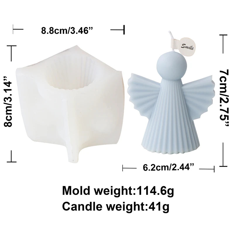 3D Angel Wings Candle Molds