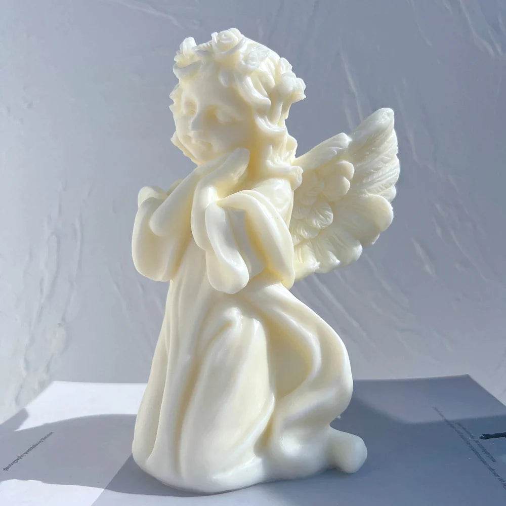 Cherub Praying Peace Angel Candle Mold Silicone
