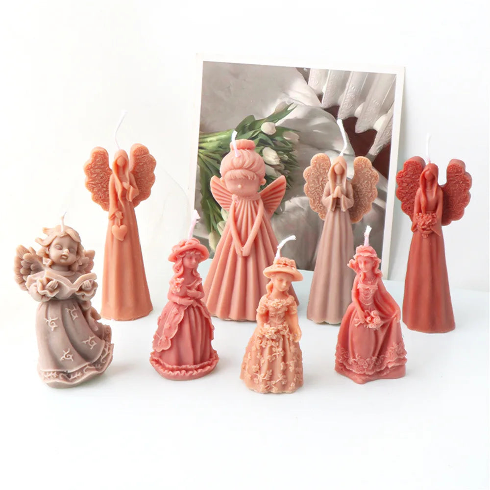 3D Angel Girls Candle Silicone Candle Mold