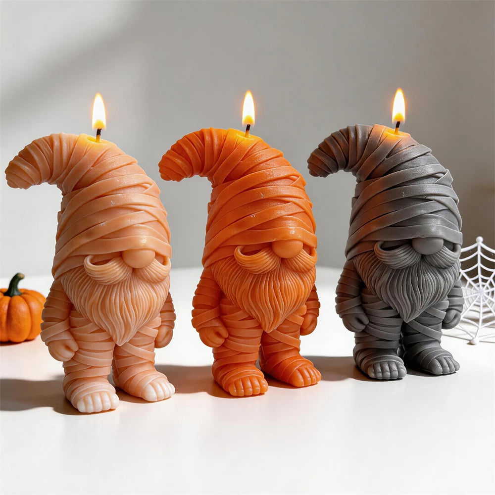 Halloween Mummy Gnome Silicone Candle Mold