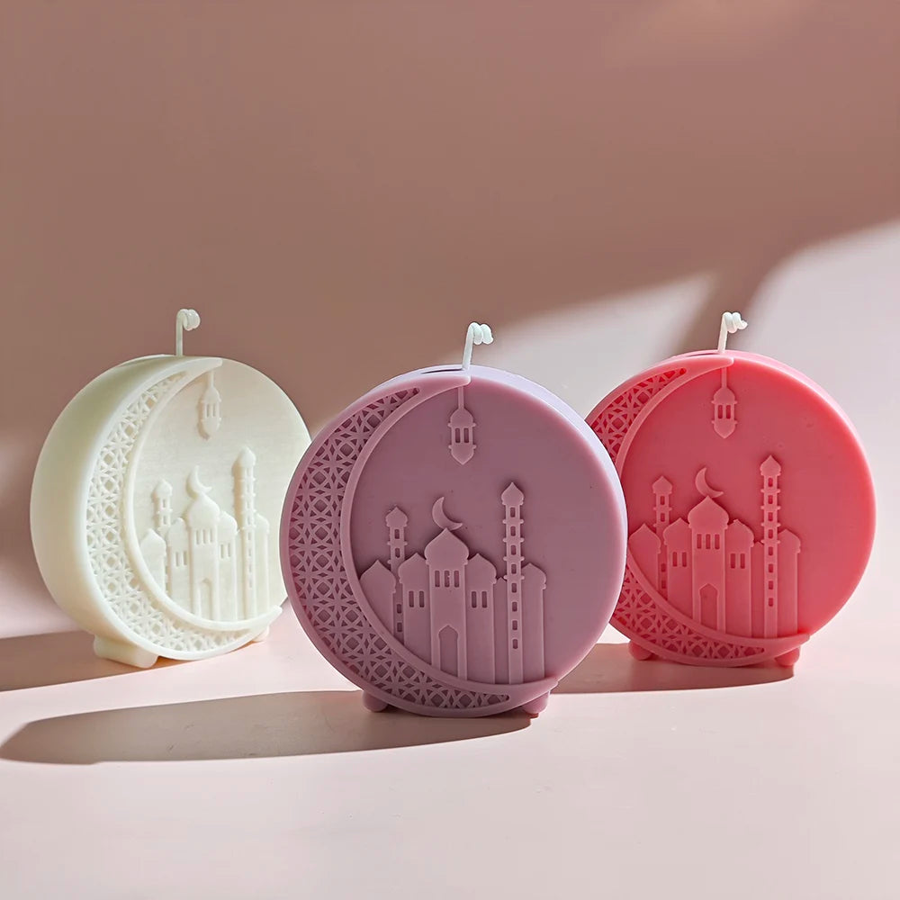 Mosque Style Round Moon Candle Mold