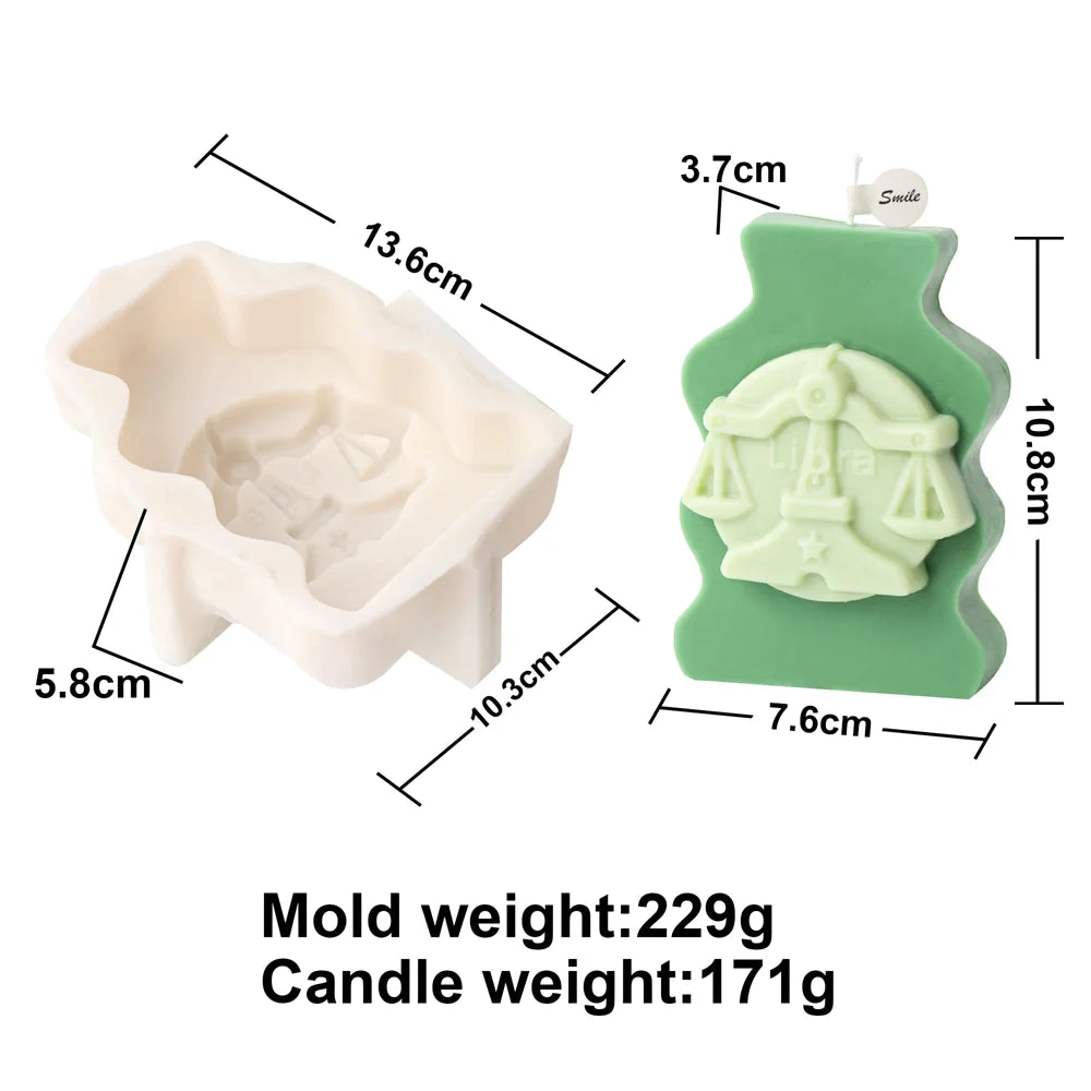 Astrology Art Craft DIY 12 Constellation Silicone Candle Molds
