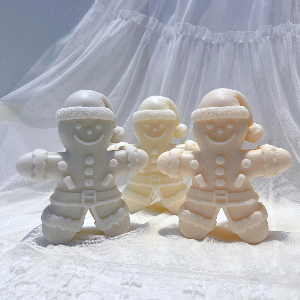3D Gingerbread Man Silicone Candle Mold